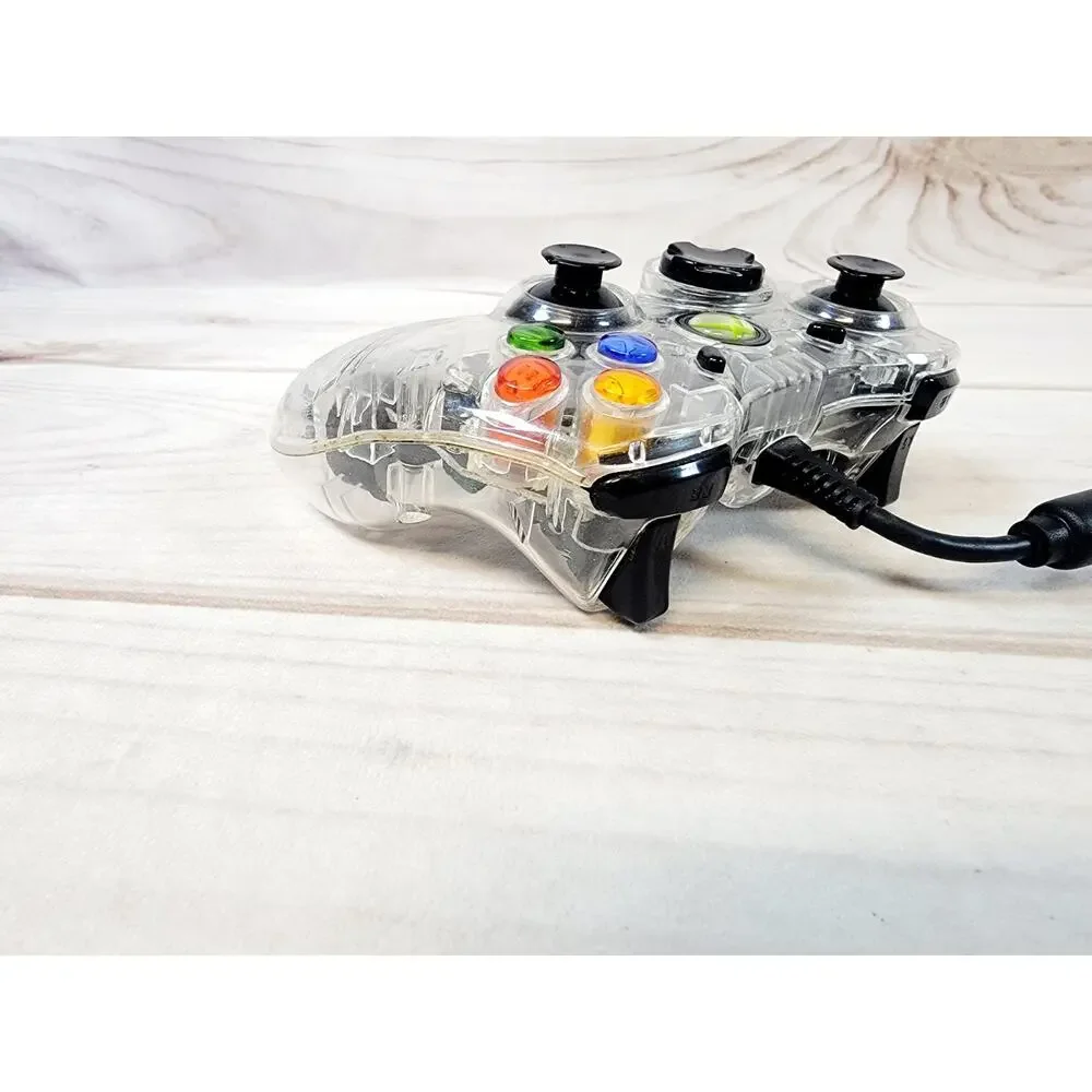 Xbox 360 Clear PDP Afterglow Wired Controller Model PL-3702 Breakaway